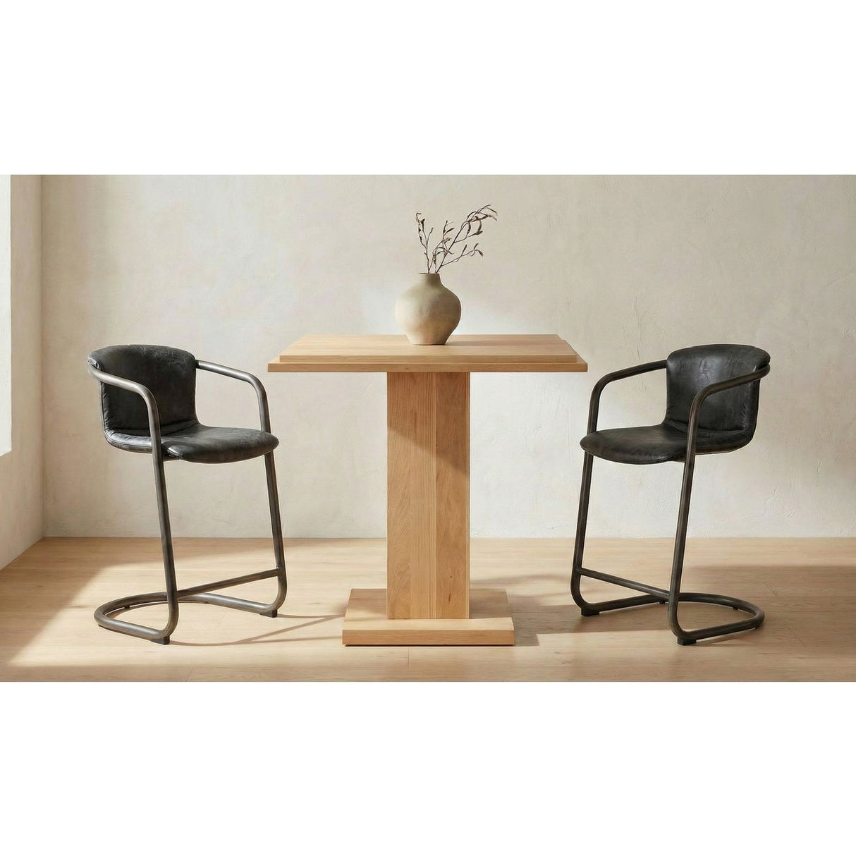 Modern European furniture - Cantilevered Counter Stool Set (2) - www.oroa.com