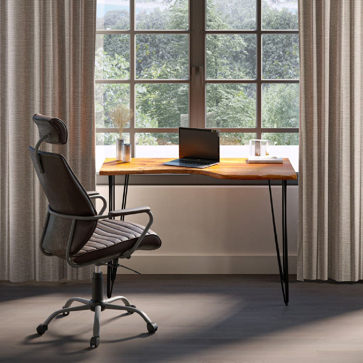 Modern European furniture - Adjustable Leather Office Chair - www.oroa.com