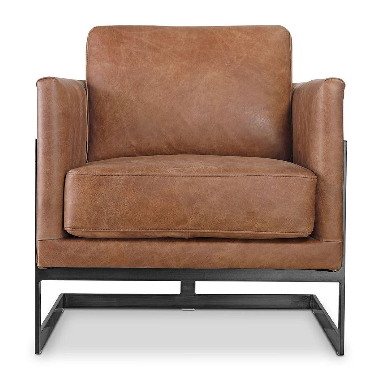 Modern European furniture - Leather Cantilevered Club Chair - www.oroa.com