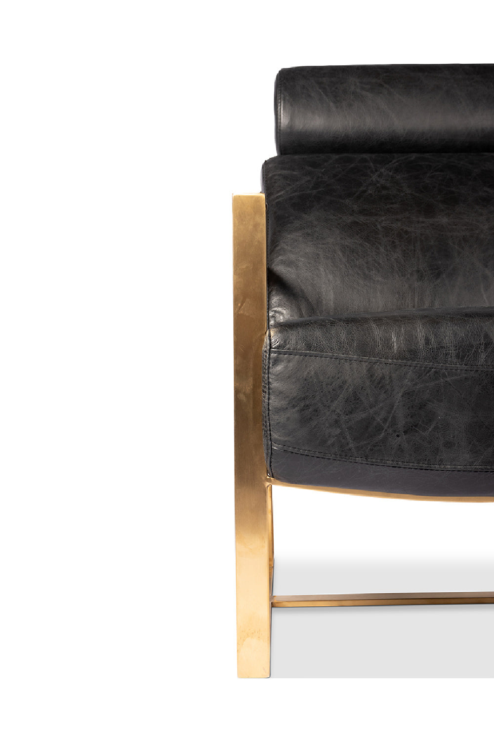 Modern European furniture - Black Leather Occasional Chair - www.oroa.com