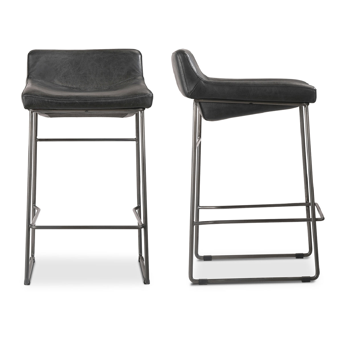 Modern European furniture - Leather Backless Counter Stools (2) - www.oroa.com