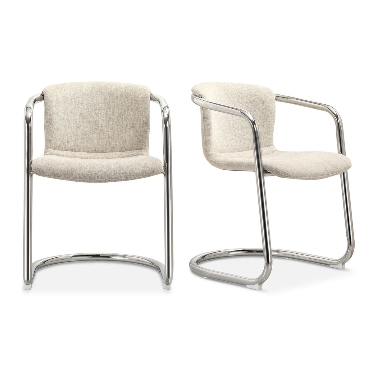 Modern European furniture - Cantilevered Dining Chair Set (2) - www.oroa.com