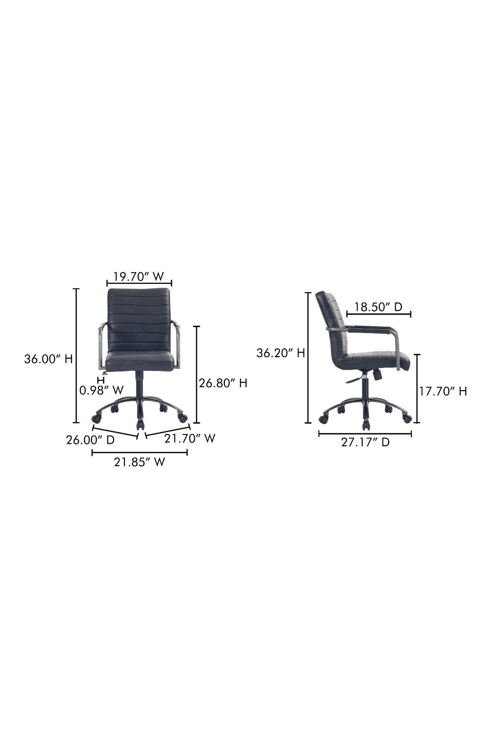 Modern European furniture - Grain Leather Office Chair - www.oroa.com