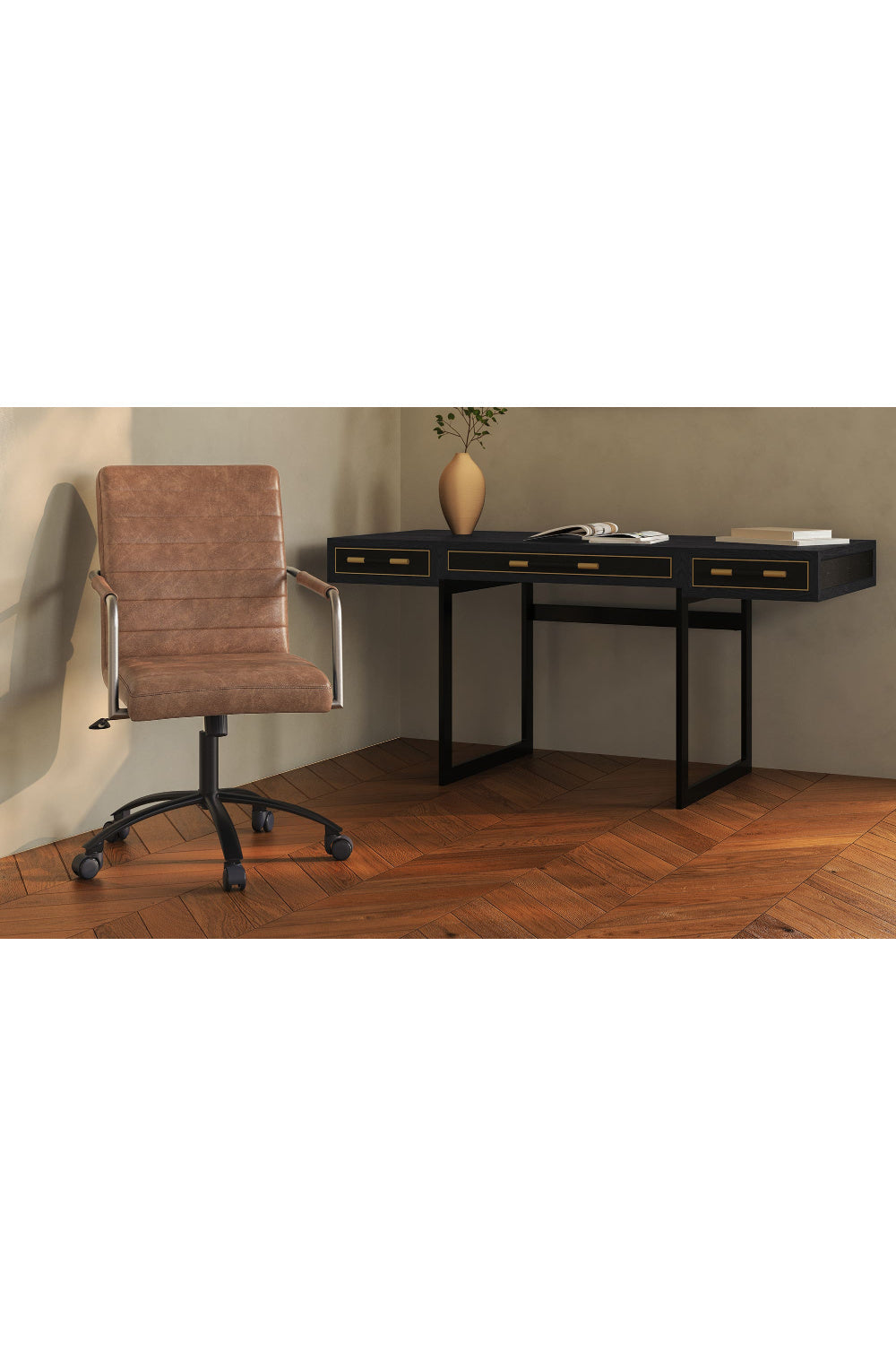 Modern European furniture - Grain Leather Office Chair - www.oroa.com