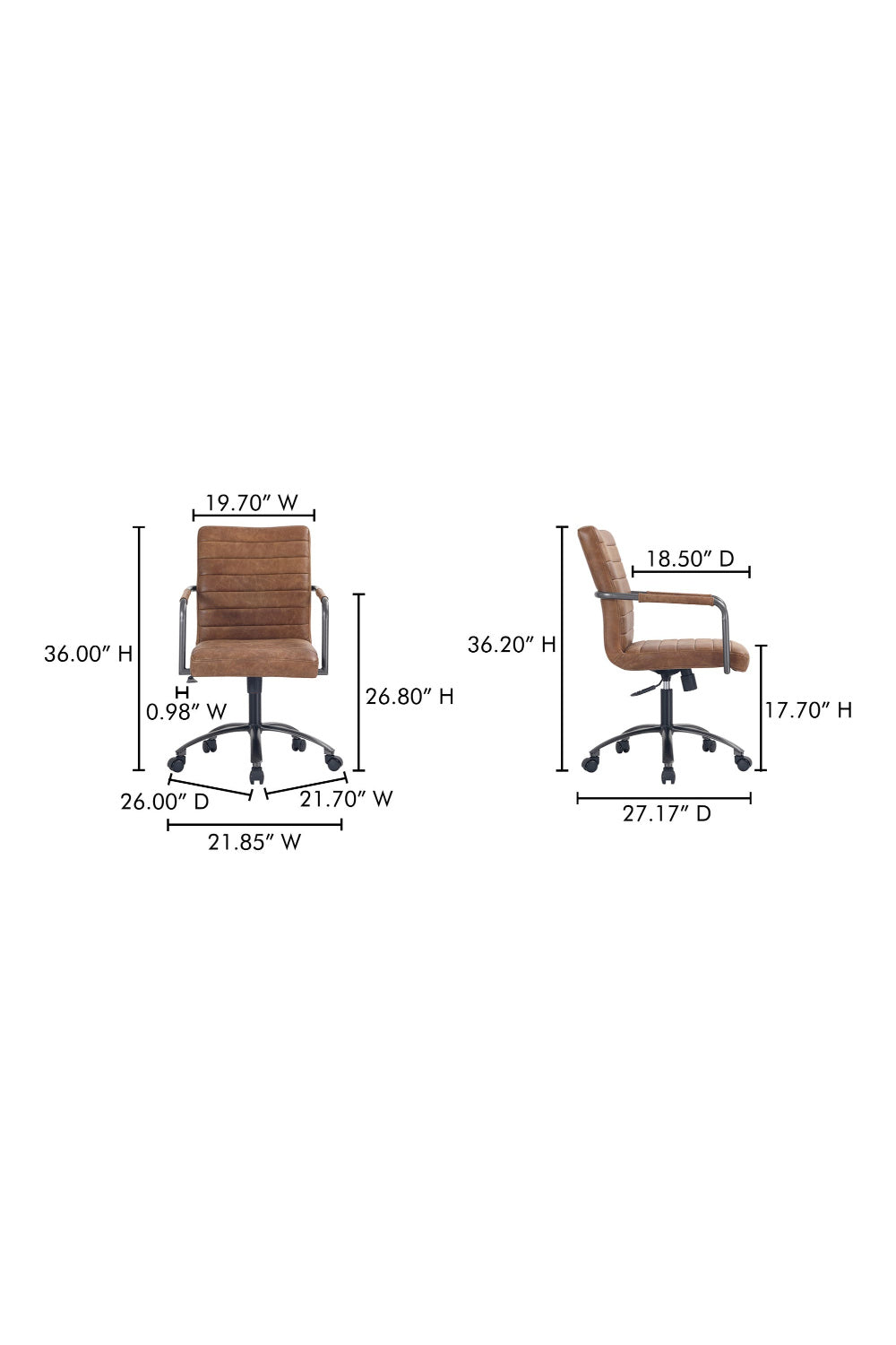 Modern European furniture - Grain Leather Office Chair - www.oroa.com