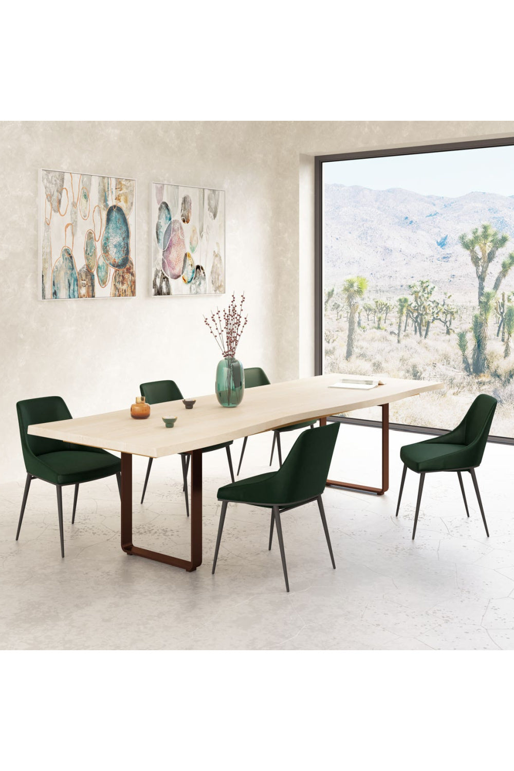 Modern European furniture - Mango Wood Top Dining Table - www.oroa.com