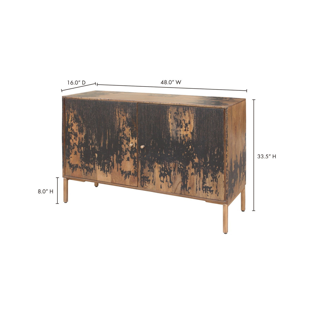 Modern European furniture - VIntage Look Wooden Sideboard - www.oroa.com