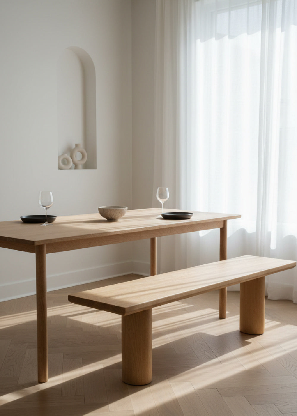 Modern European furniture - Scandinavian Style Oak Dining Bench - www.oroa.com | Oroa.com