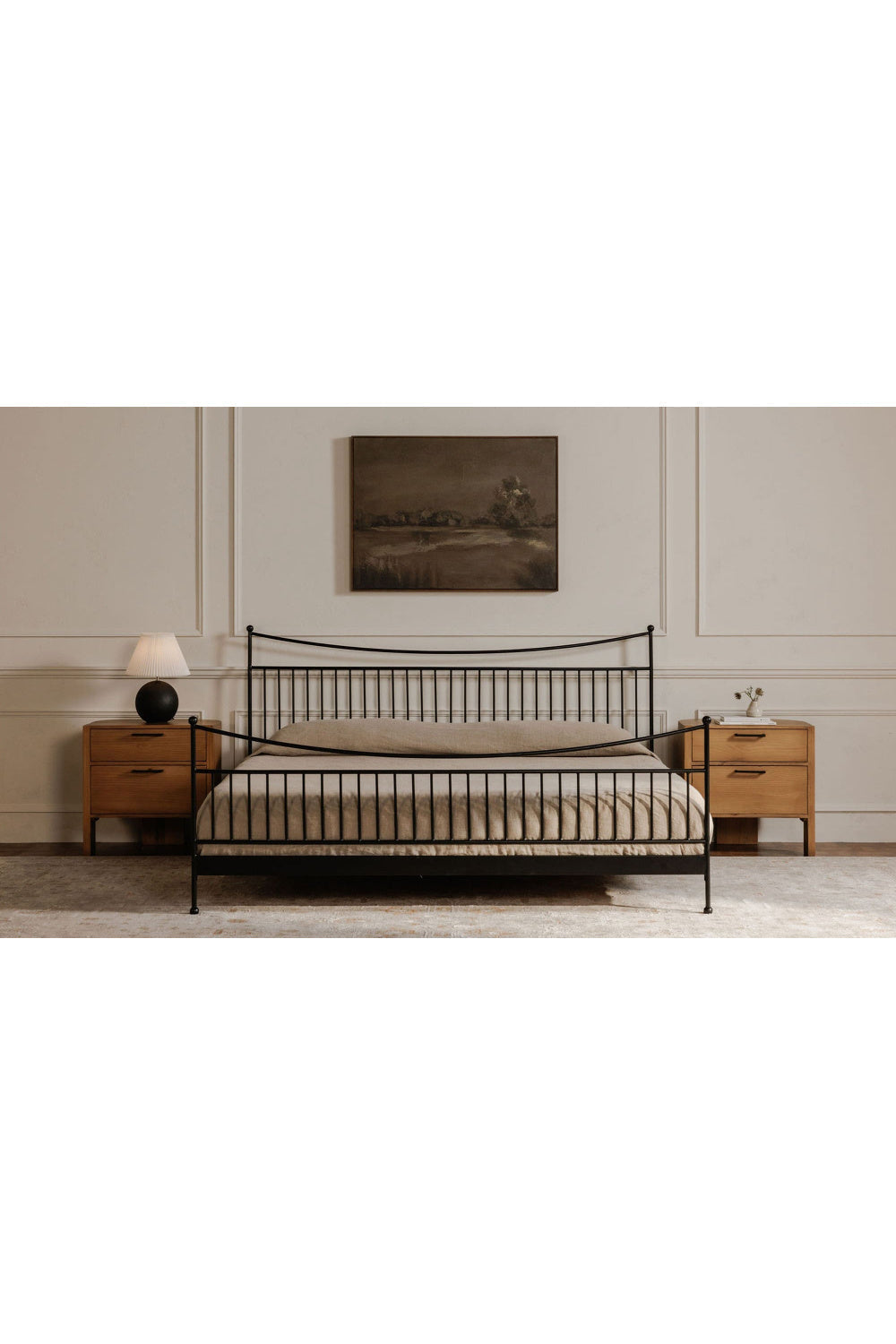 Modern European furniture - Black Iron Bed - www.oroa.com