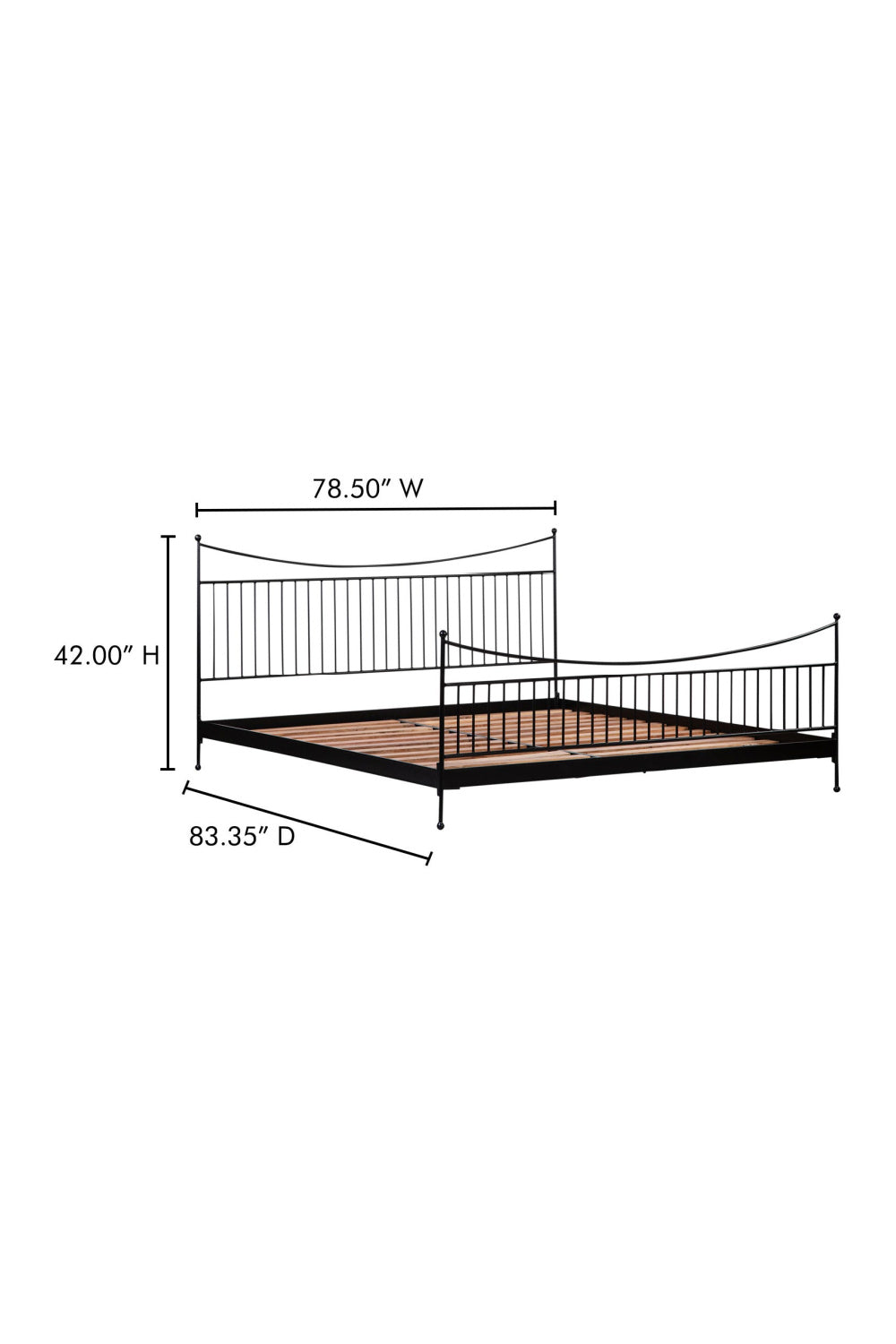 Modern European furniture - Black Iron Bed - www.oroa.com