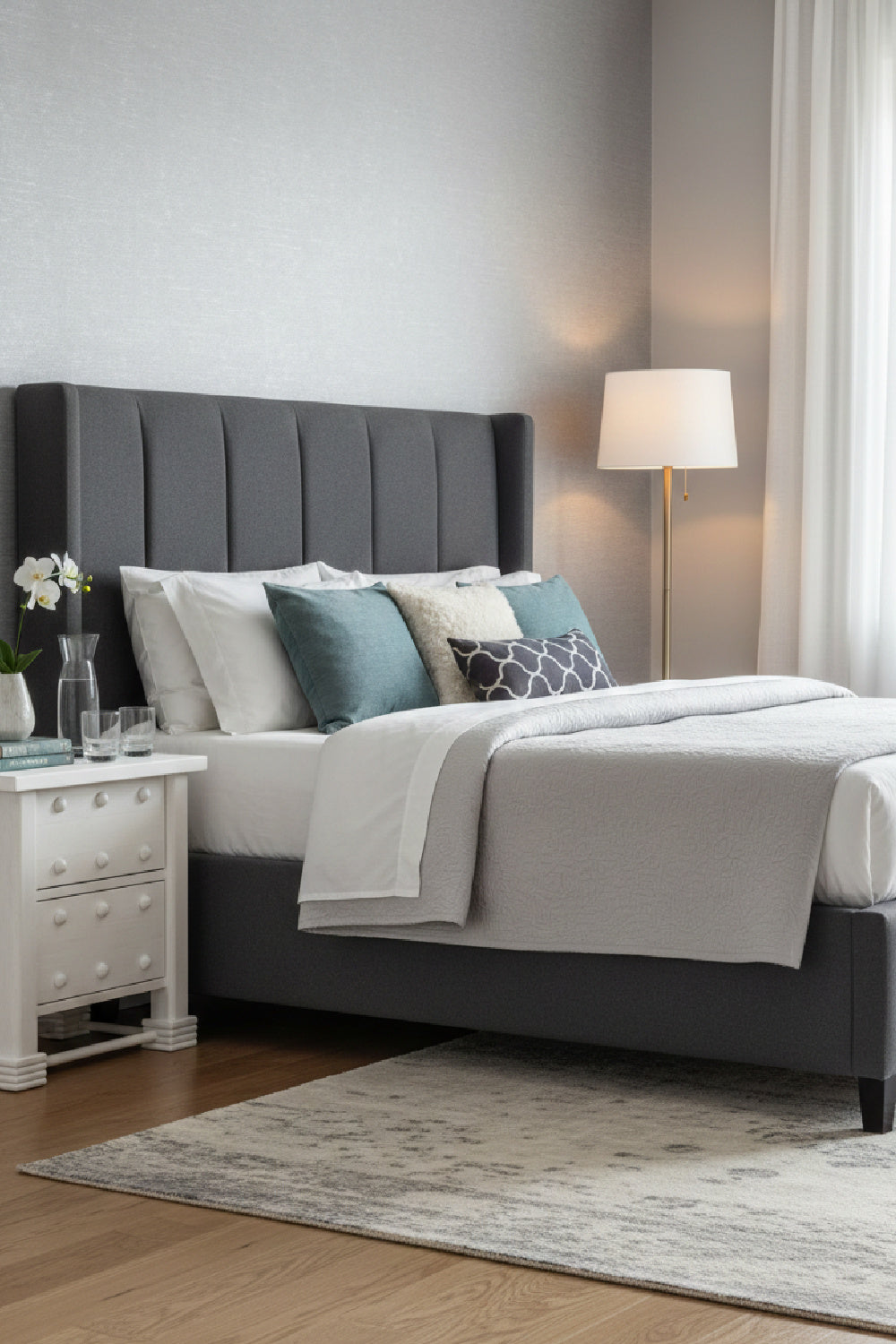 Modern European furniture - Whitewashed 2-Drawer Nightstand - www.oroa.com