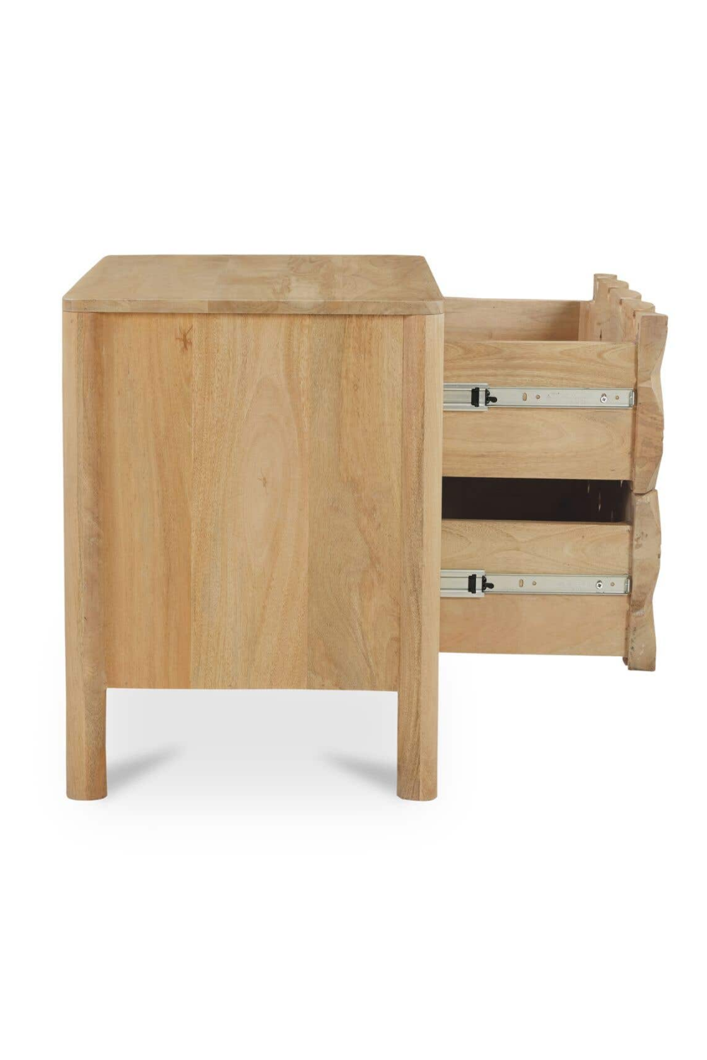 Modern European furniture - 2-Drawer Mango Wood Nightstand - www.oroa.com