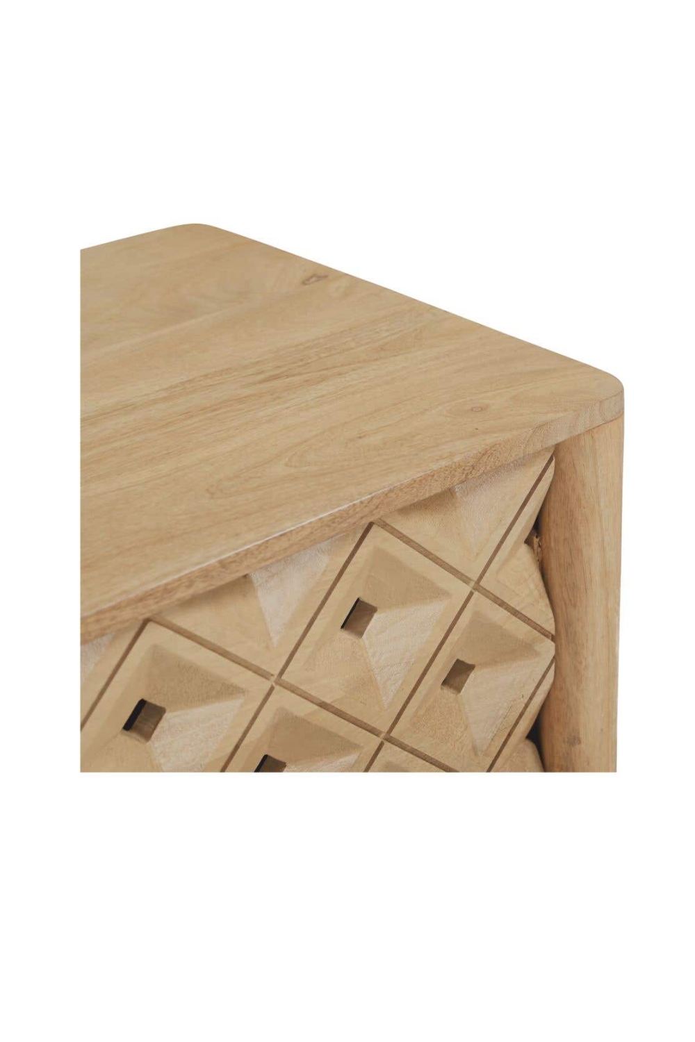 Modern European furniture - 2-Drawer Mango Wood Nightstand - www.oroa.com