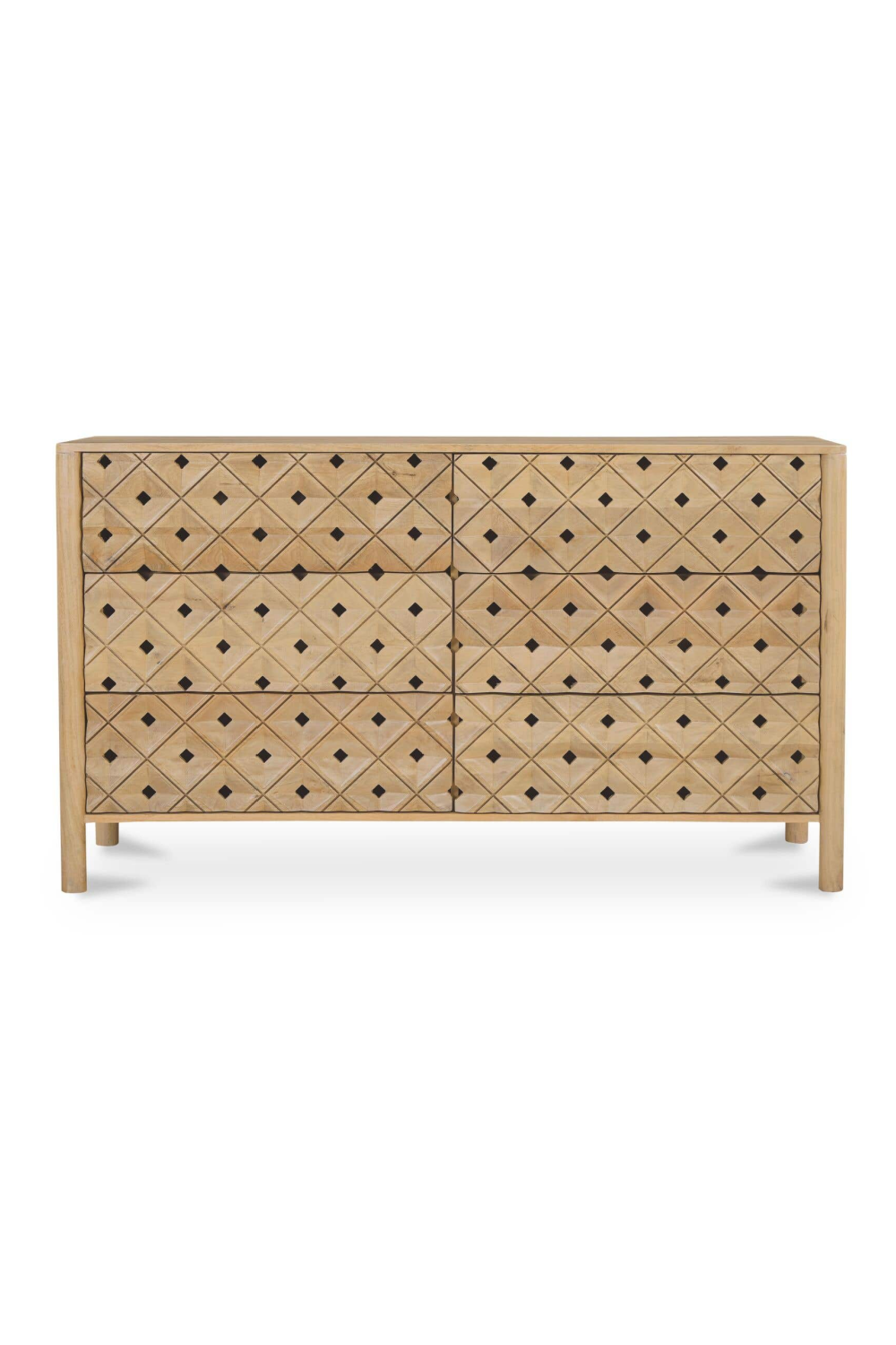 Modern European furniture - 6-Drawer Mango Wood Dresser - www.oroa.com
