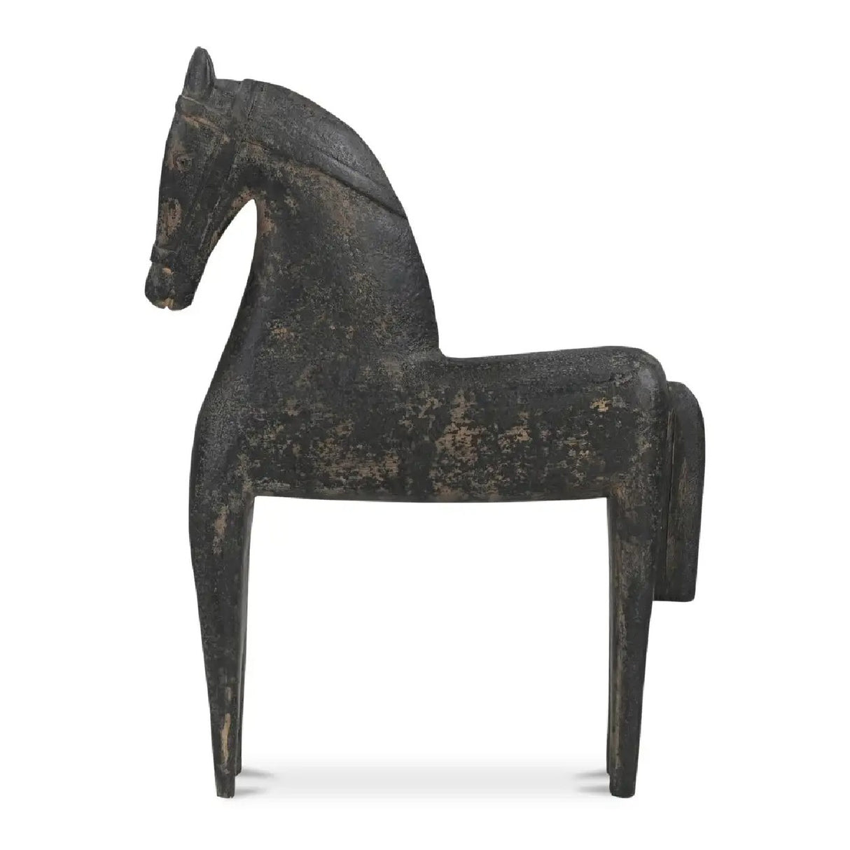Black Wooden Horse Sculpture | Novi Living Gallant