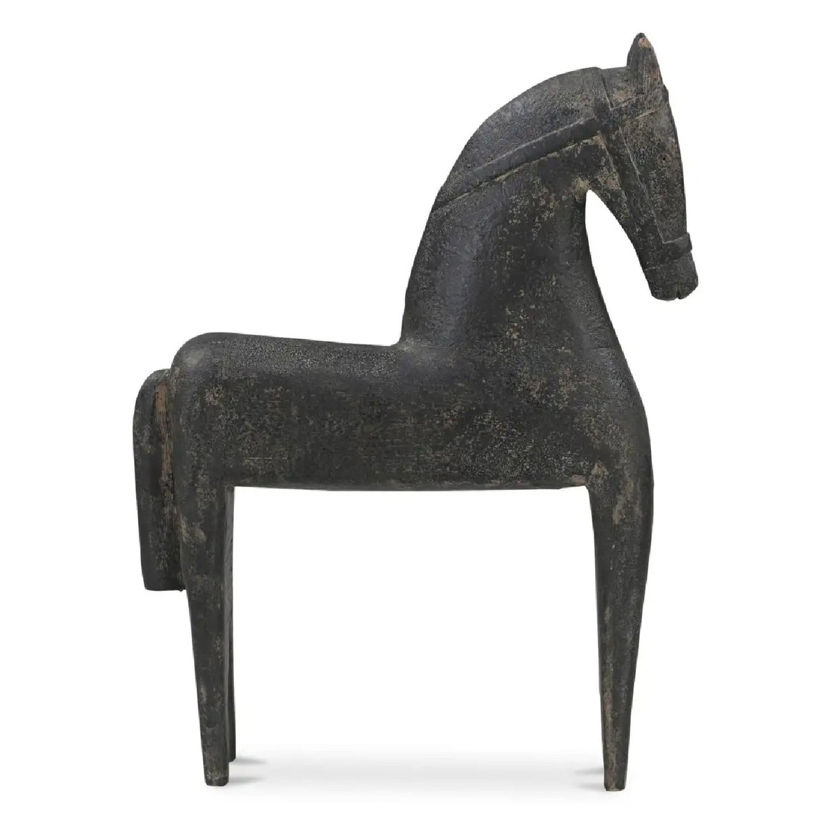 Black Wooden Horse Sculpture | Novi Living Gallant