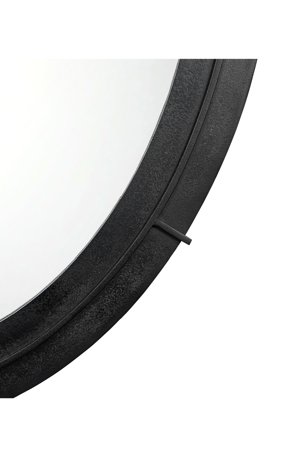 Modern European furniture - Aged Black Oval Mirror - www.oroa.com