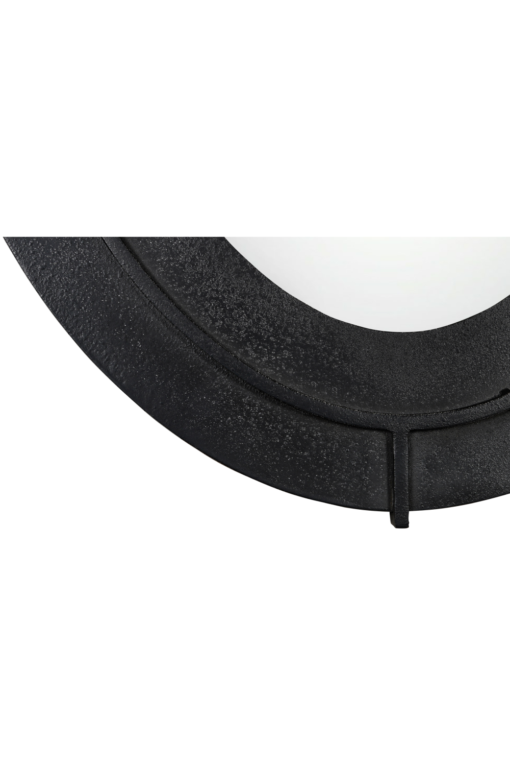 Modern European furniture - Aged Black Oval Mirror - www.oroa.com