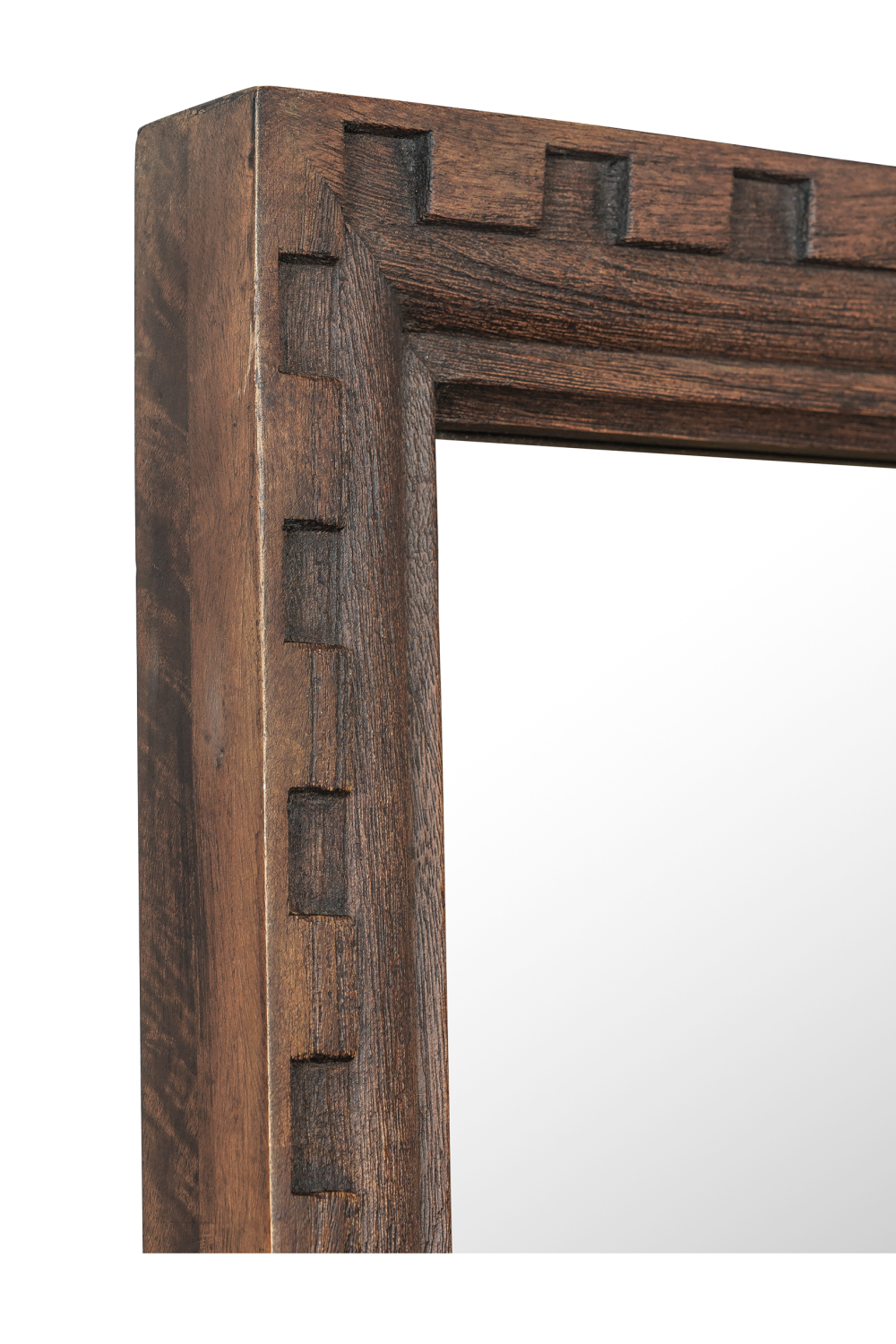 Modern European furniture - Brown Mango Wood Mirror - www.oroa.com
