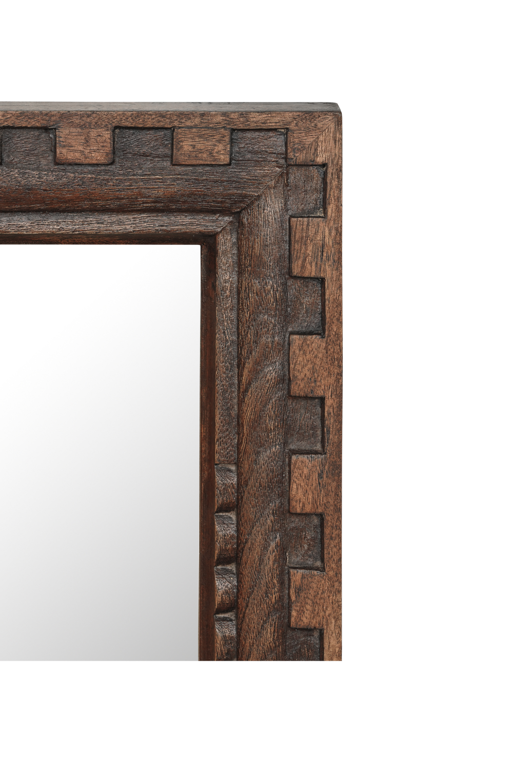 Modern European furniture - Brown Mango Wood Mirror - www.oroa.com
