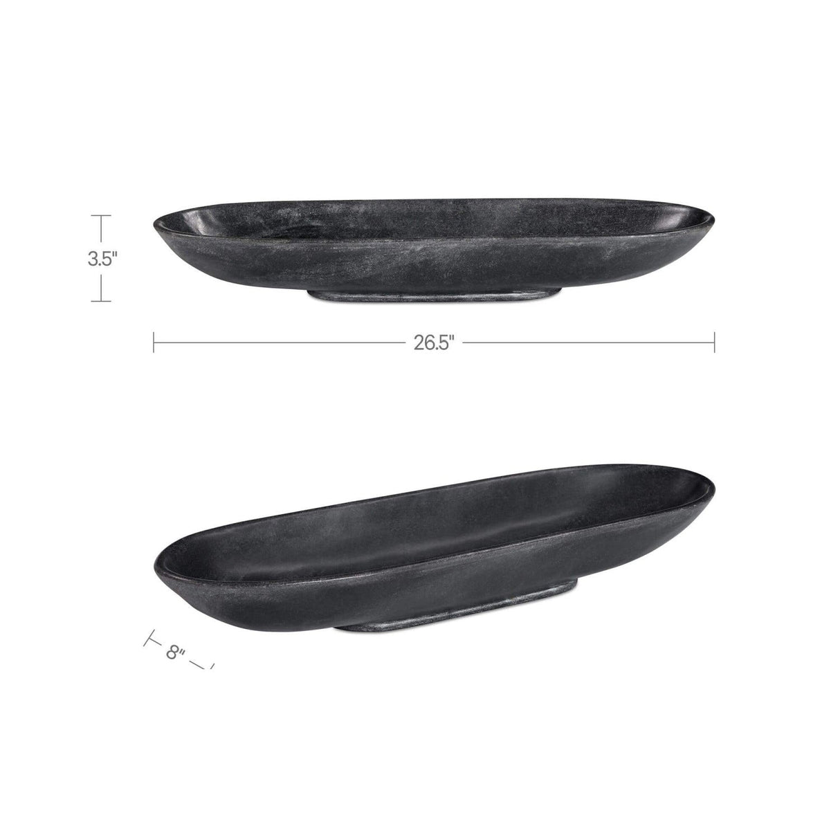 Modern or European furniture - Black Marble Tray - www.oroa.com