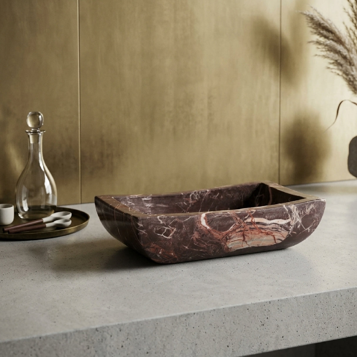 Modern or European furniture - Solid Marble Bowl - www.oroa.com