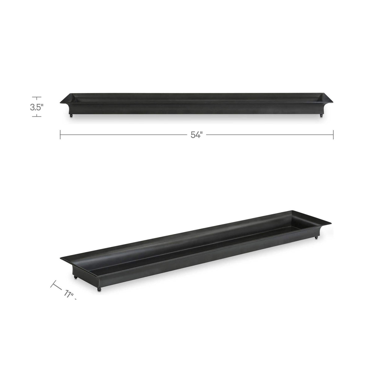 Modern European furniture - Gray Iron Long Tray - www.oroa.com