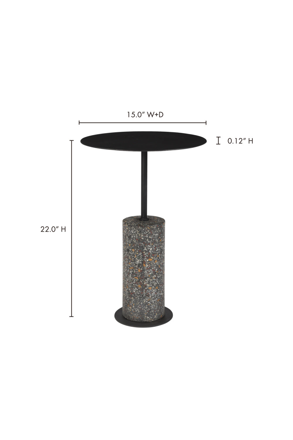 Modern European furniture - Black Iron Accent Table - www.oroa.com