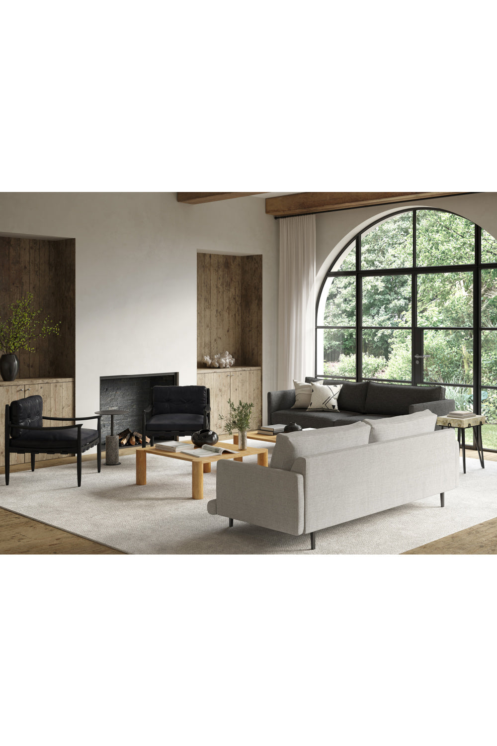 Modern European furniture - Black Iron Accent Table - www.oroa.com