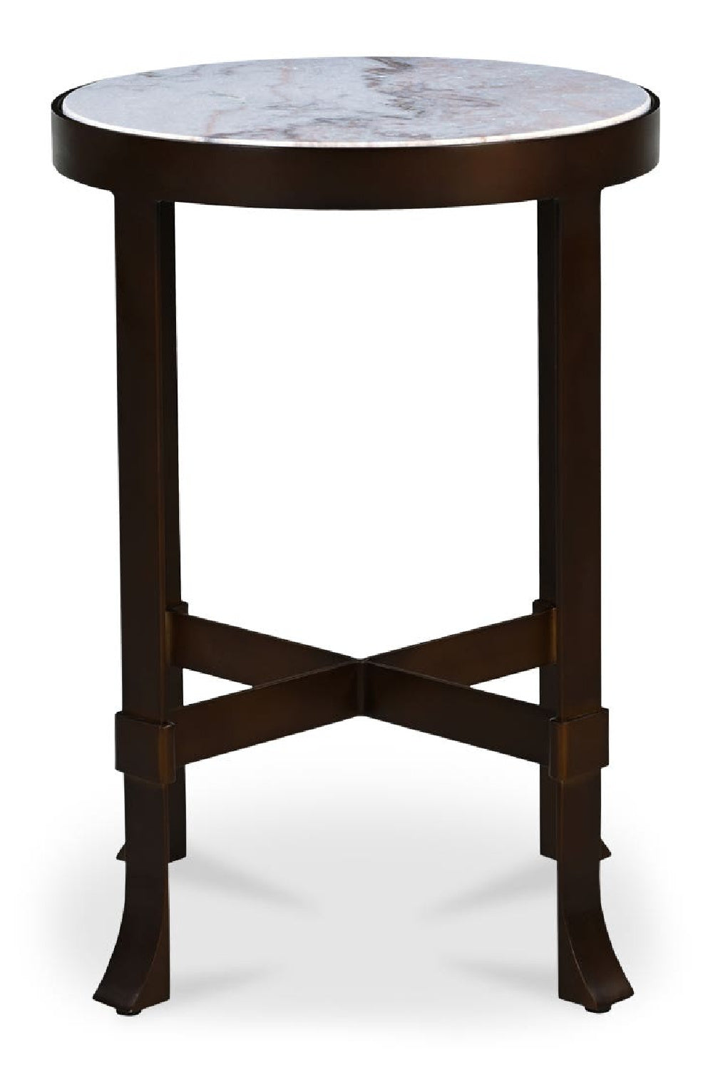 Round Travertine Accent Table | Novi Living Holli | Oroa.com