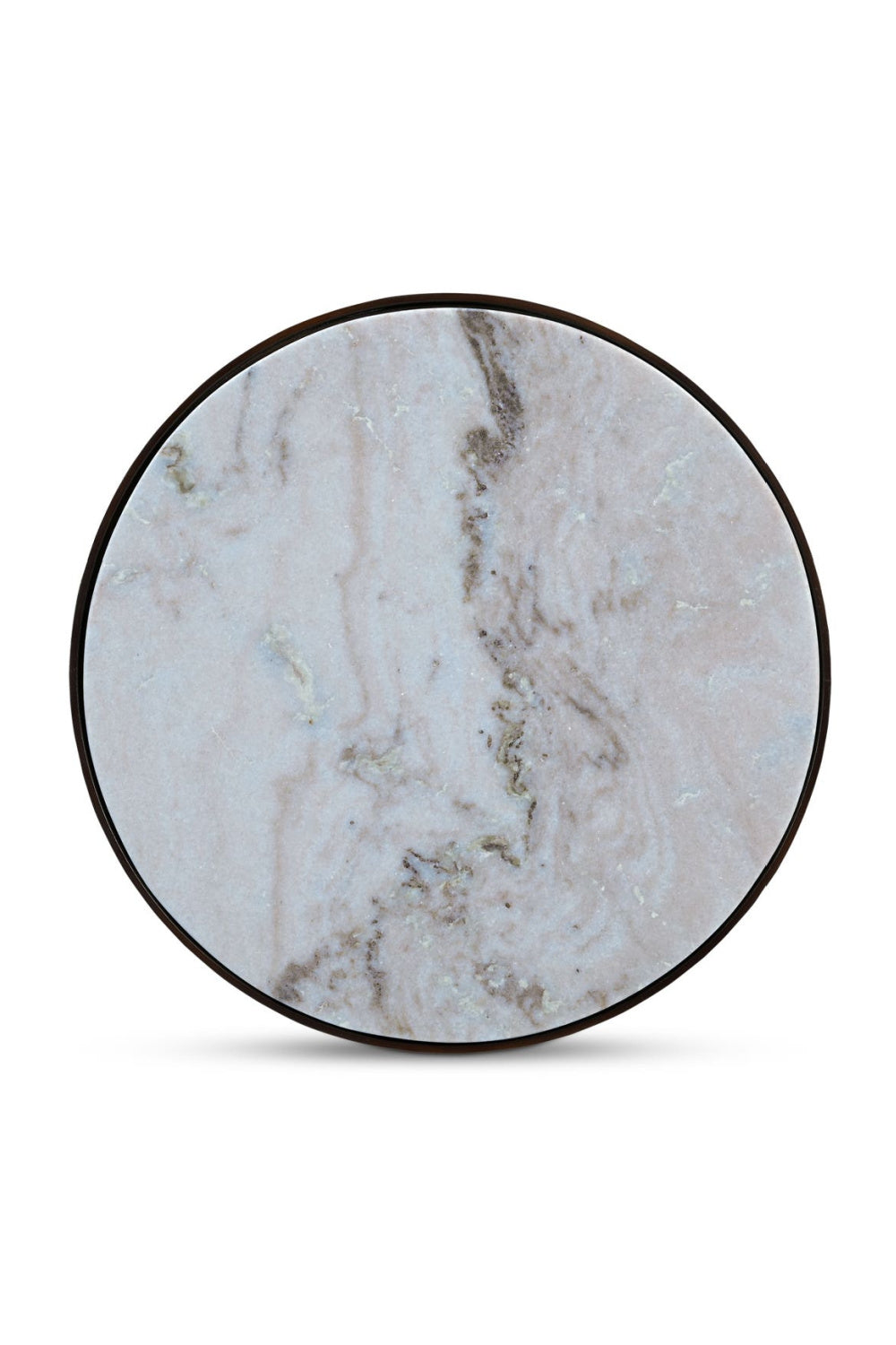 Round Travertine Accent Table | Novi Living Holli | Oroa.com