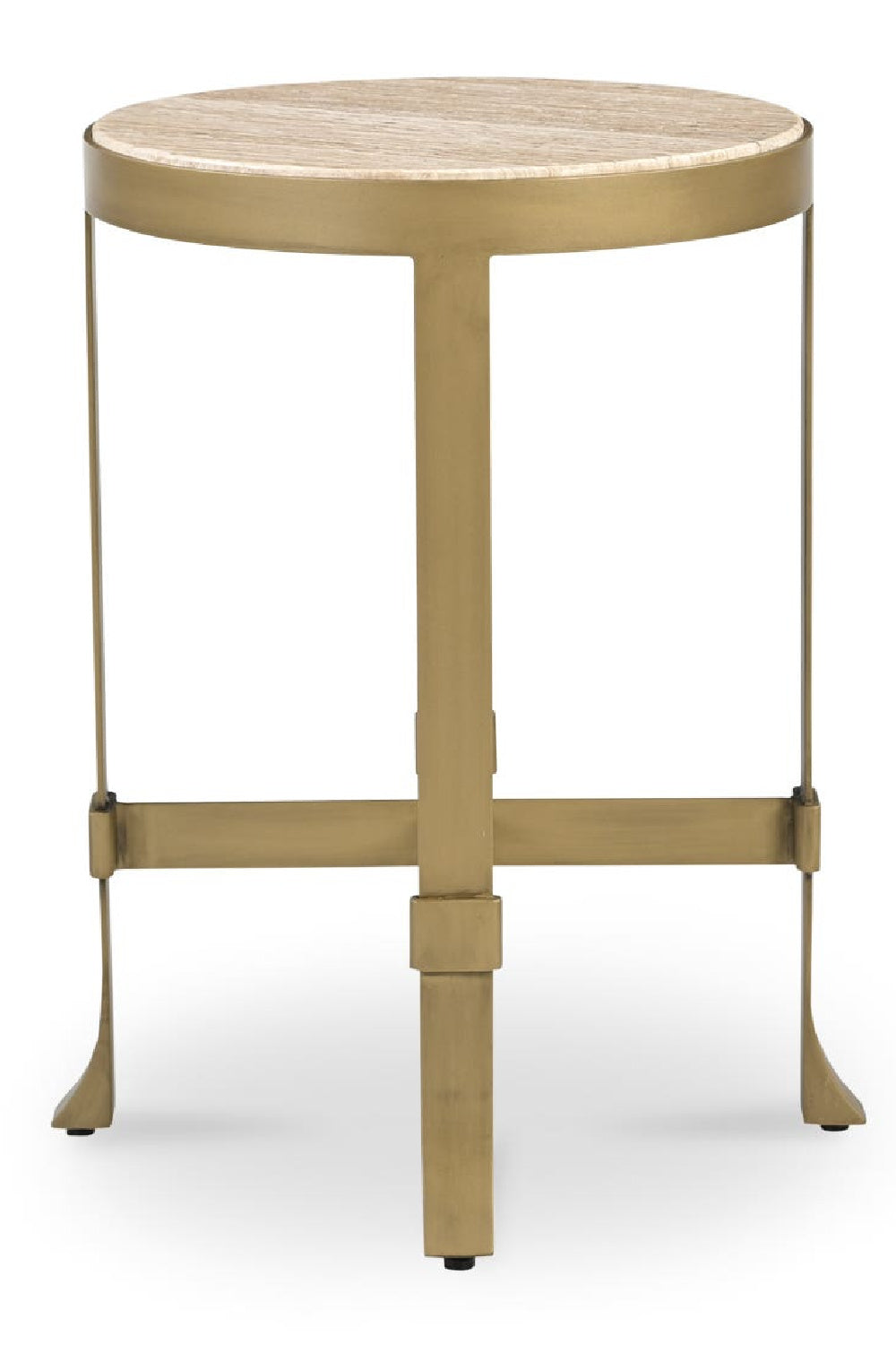 Round Travertine Accent Table | Novi Living Holli | Oroa.com