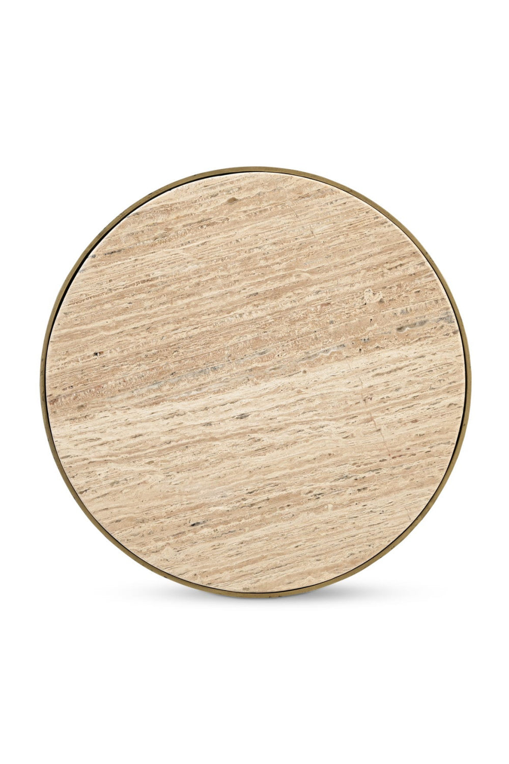 Round Travertine Accent Table | Novi Living Holli | Oroa.com
