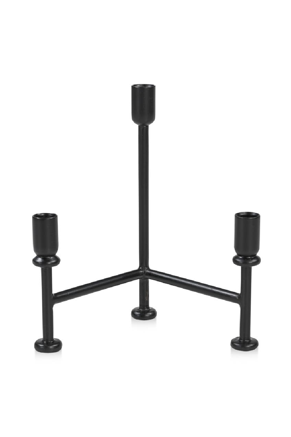 Modern European furniture - Black Metal Candle Holder - www.oroa.com