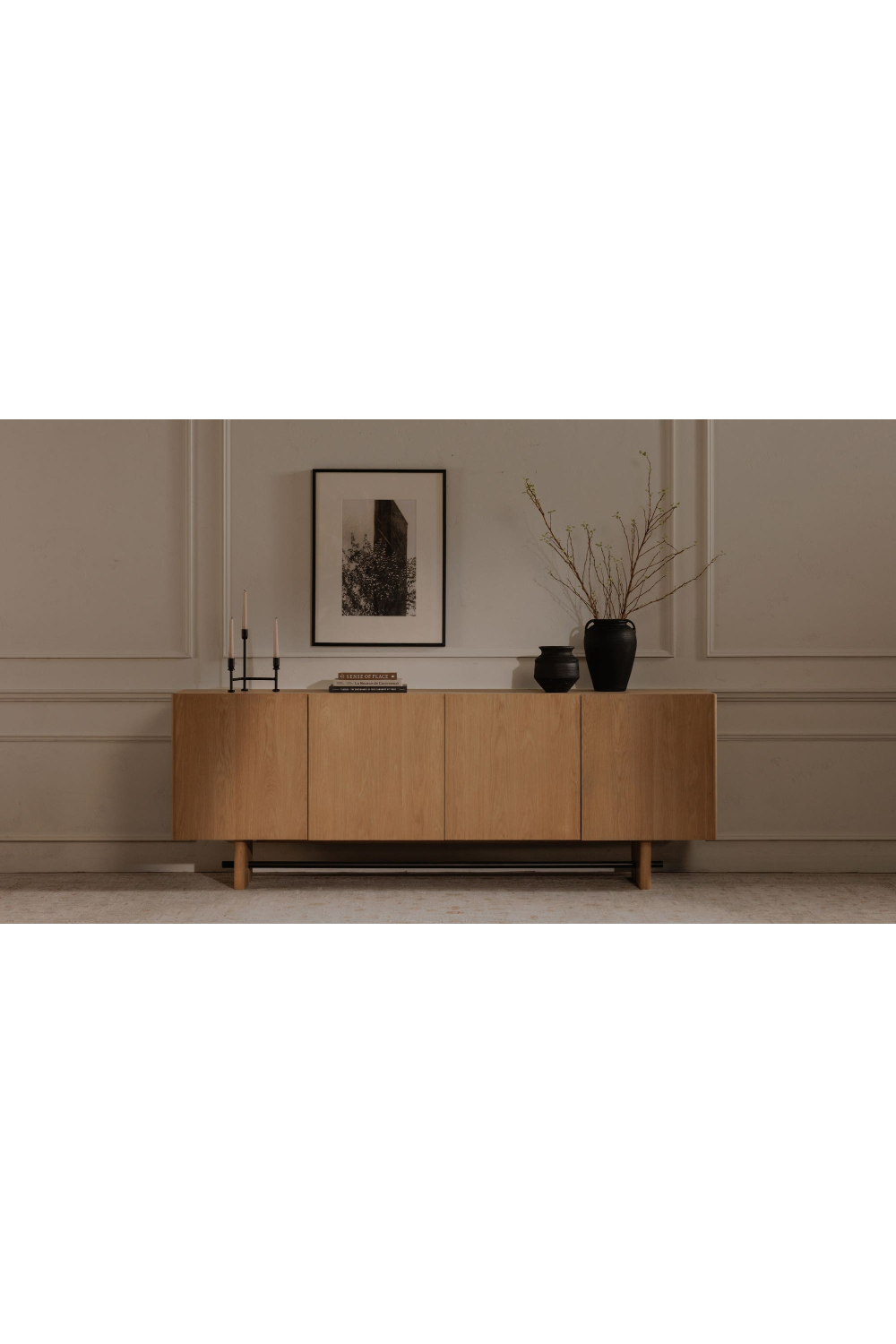 Modern European furniture - Black Metal Candle Holder - www.oroa.com