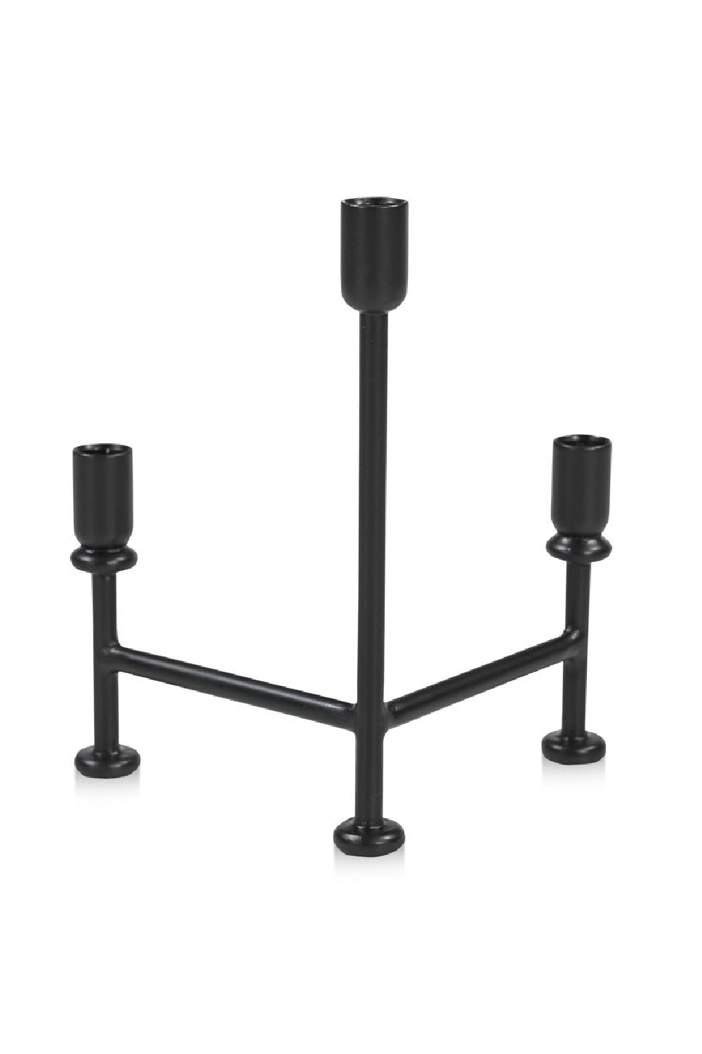 Modern European furniture - Black Metal Candle Holder - www.oroa.com