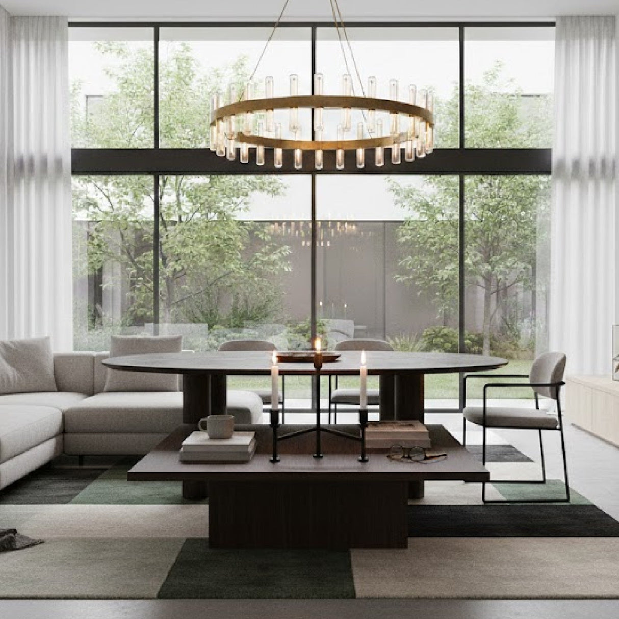 Modern European furniture - Black Metal Candle Holder - www.oroa.com