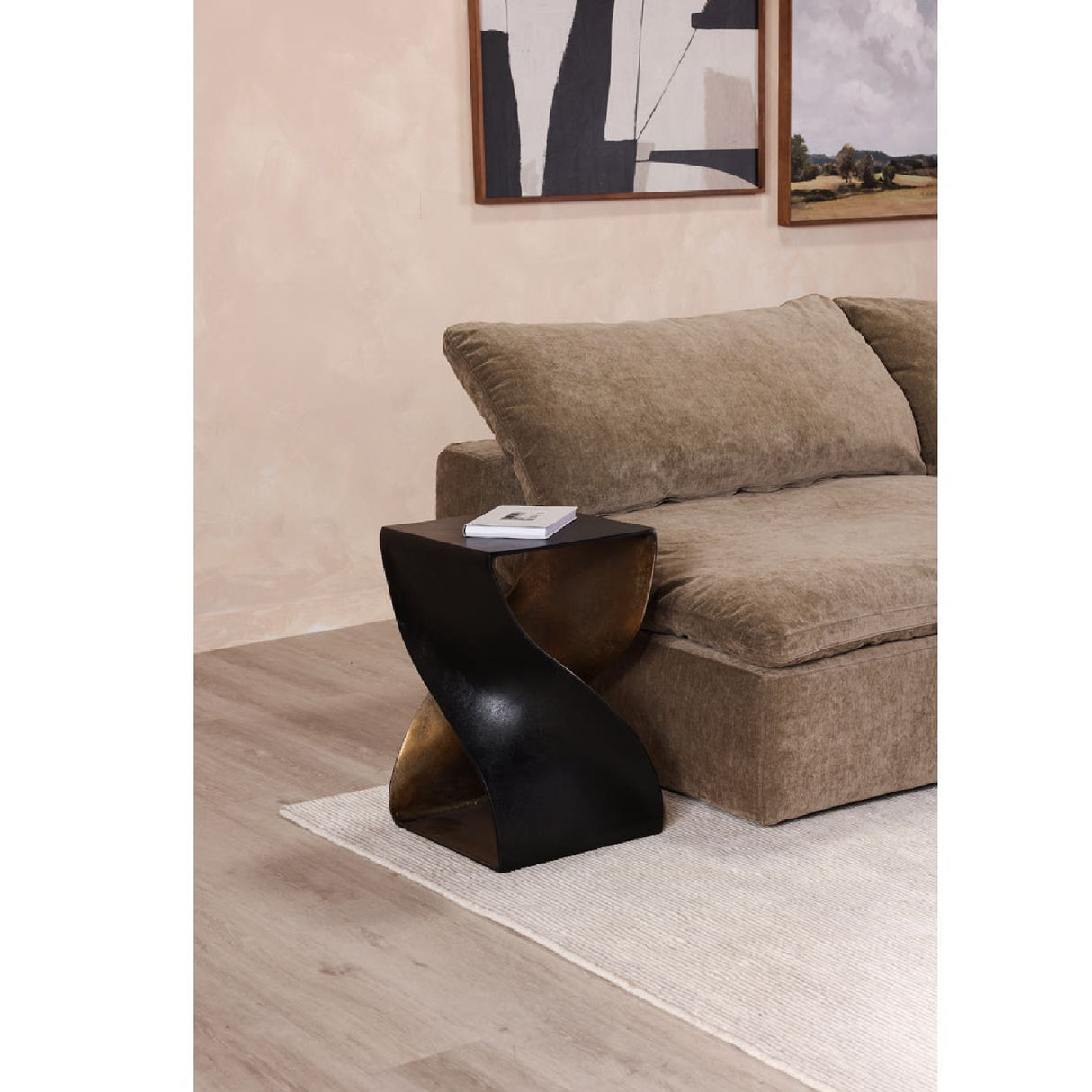 Modern European furniture - Two-Toned Metallic Accent Table - www.oroa.com