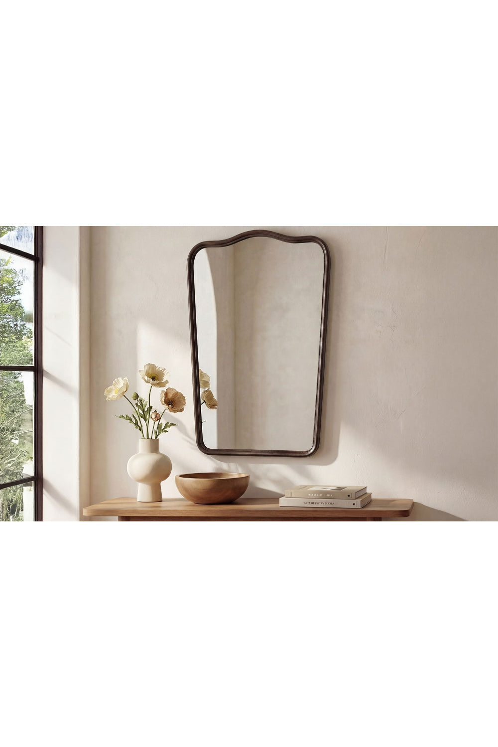 Modern European furniture - Cast Aluminum Wall Mirror - www.oroa.com