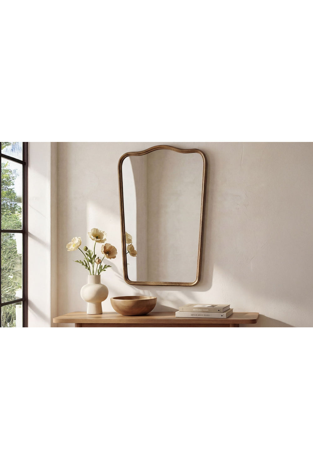 Modern European furniture - Cast Aluminum Wall Mirror - www.oroa.com