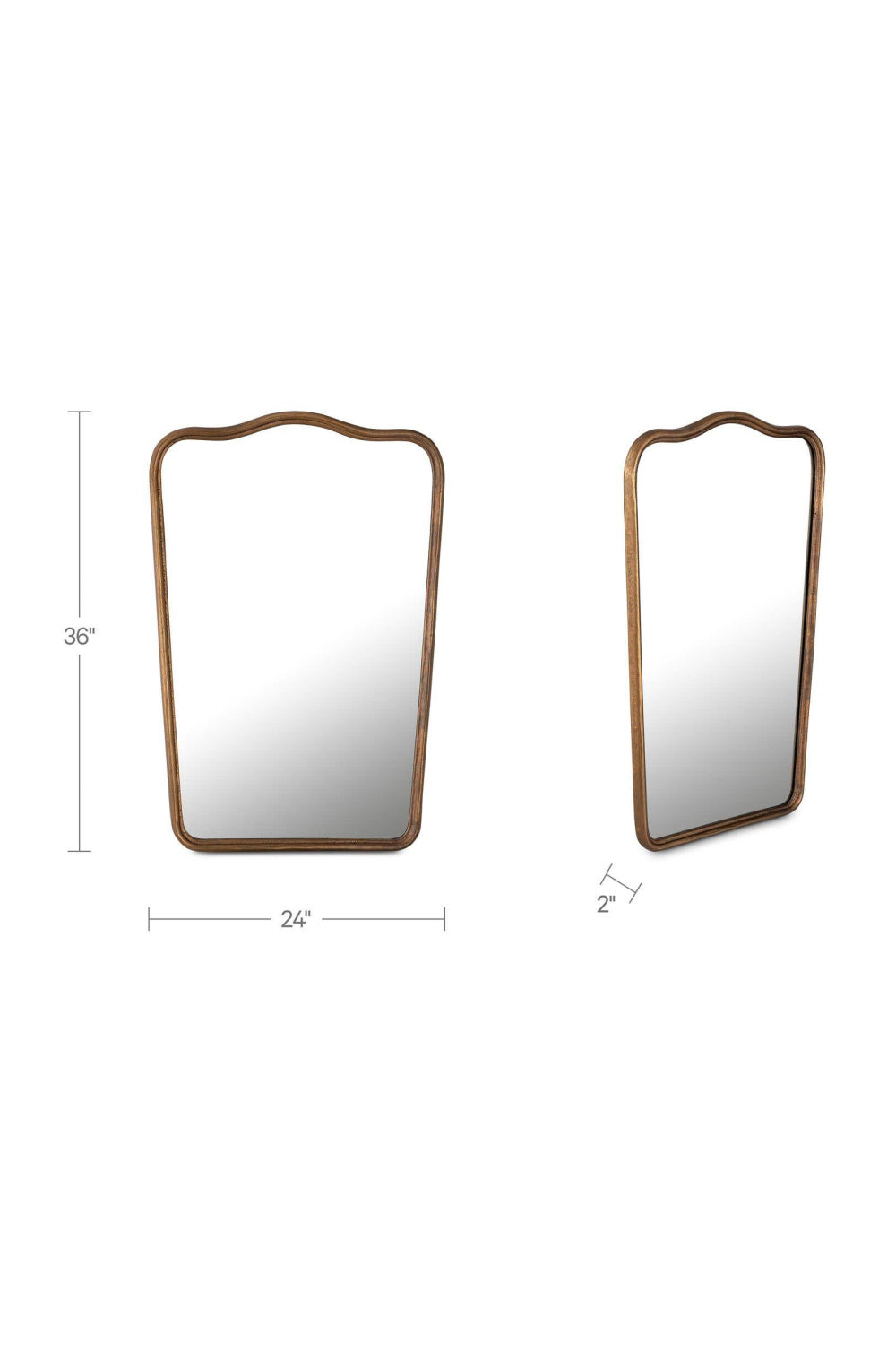 Modern European furniture - Cast Aluminum Wall Mirror - www.oroa.com