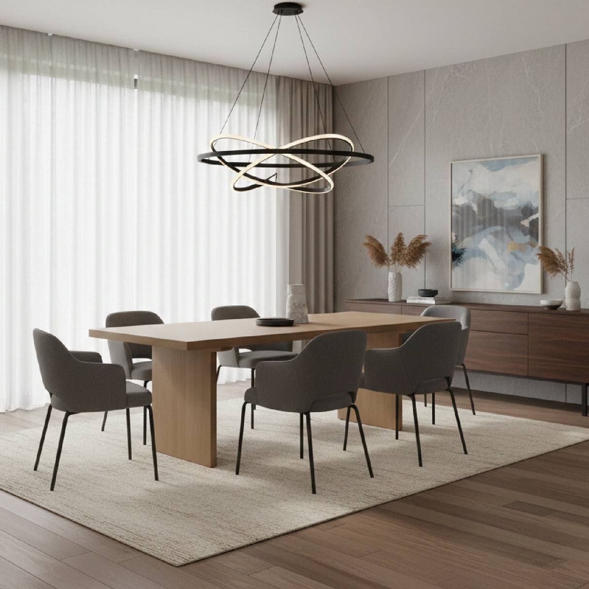 Modern European furniture - Sandblasted Oak Dining Table - www.oroa.com