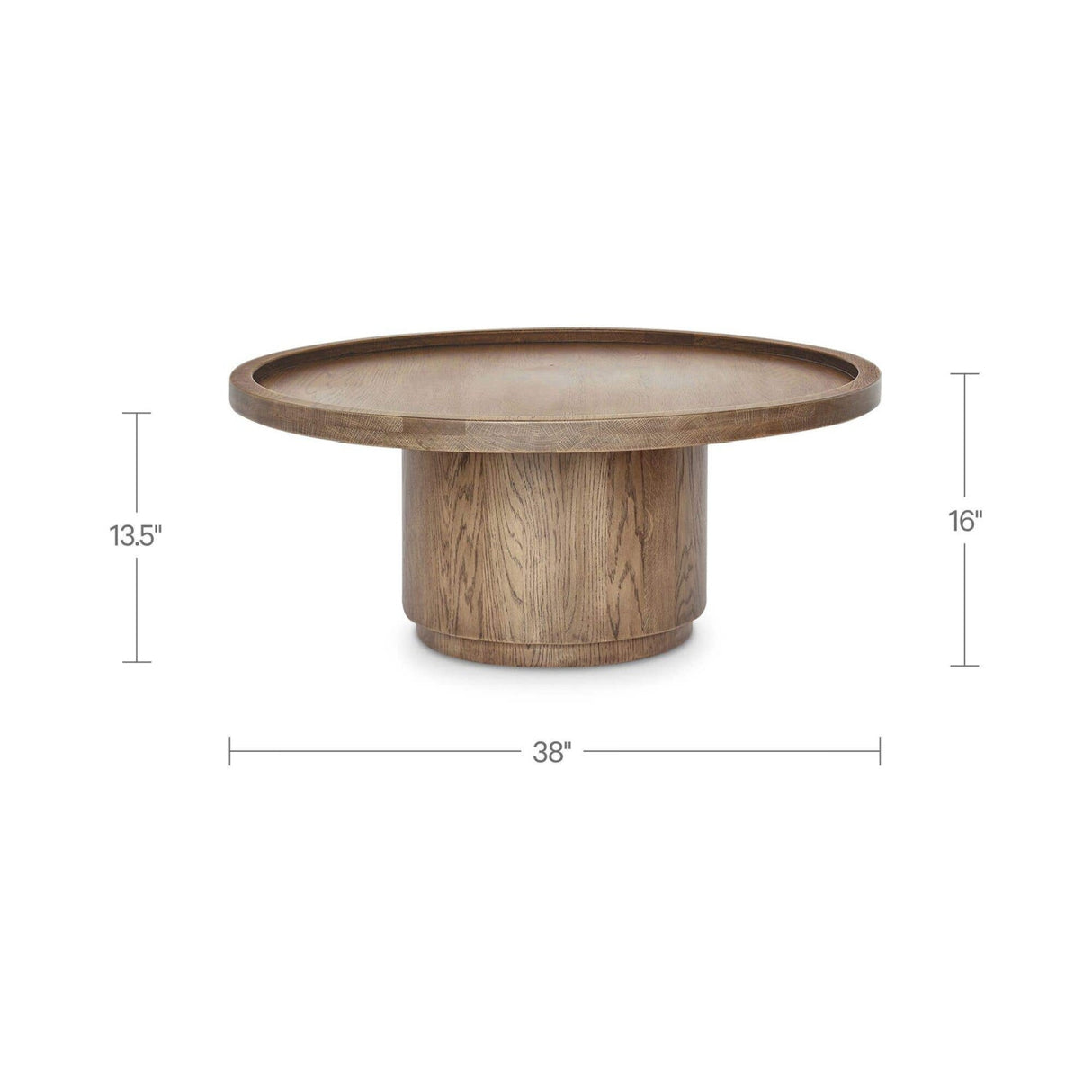 Modern European furniture - Round Tray Oak Coffee Table - www.oroa.com