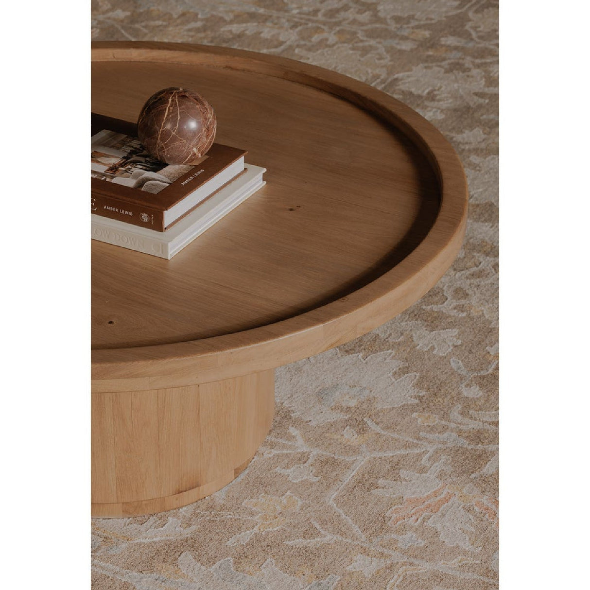 Modern European furniture - Round Tray Oak Coffee Table - www.oroa.com