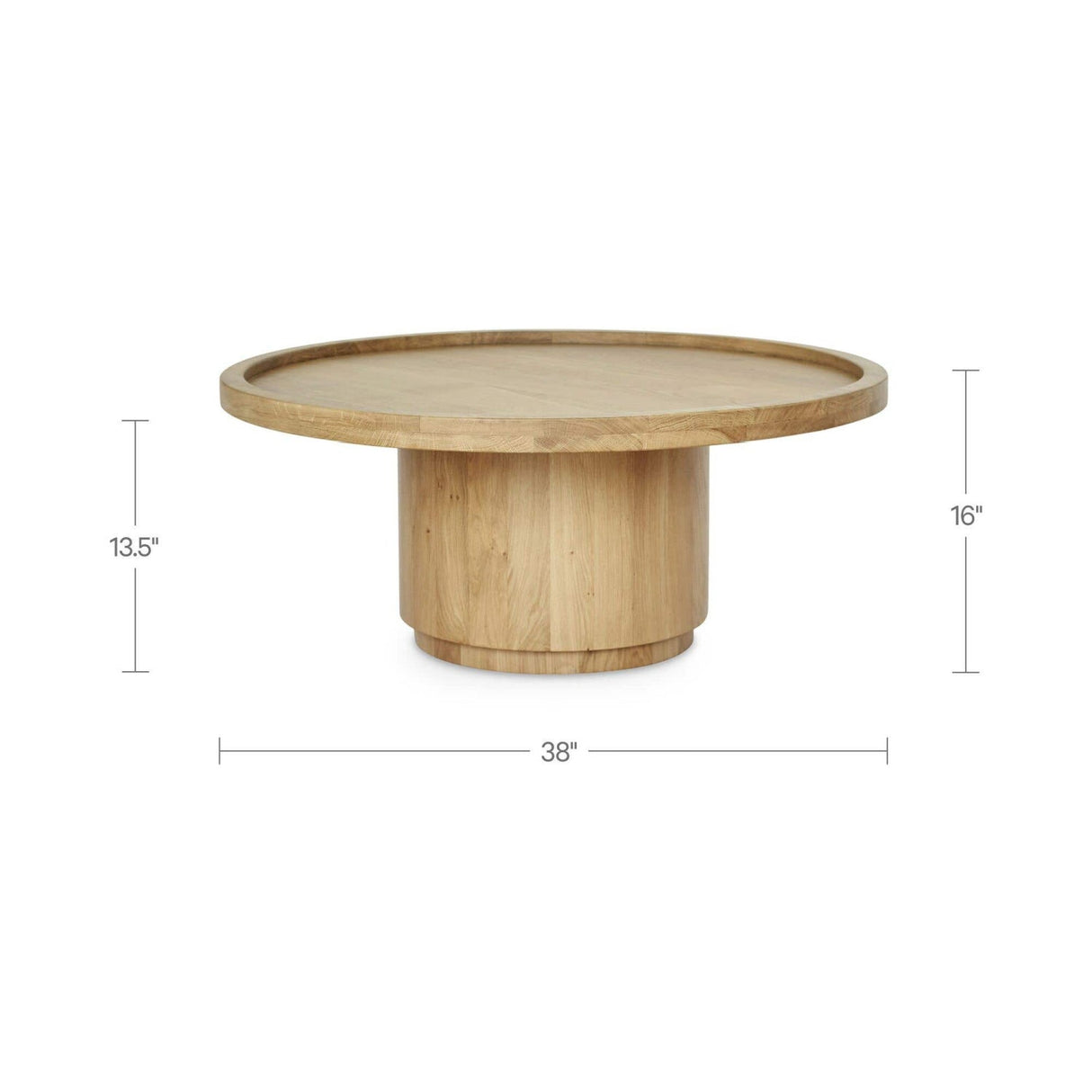 Modern European furniture - Round Tray Oak Coffee Table - www.oroa.com
