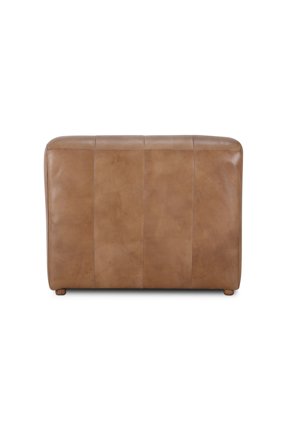 Modern European furniture - Ribbed Tan Leather Chaise Lounge - www.oroa.com