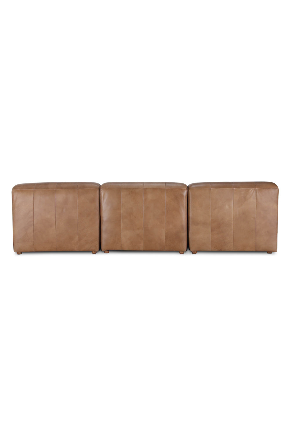 Modern European furniture - Ribbed Tan Leather Sectional Sofa - www.oroa.com