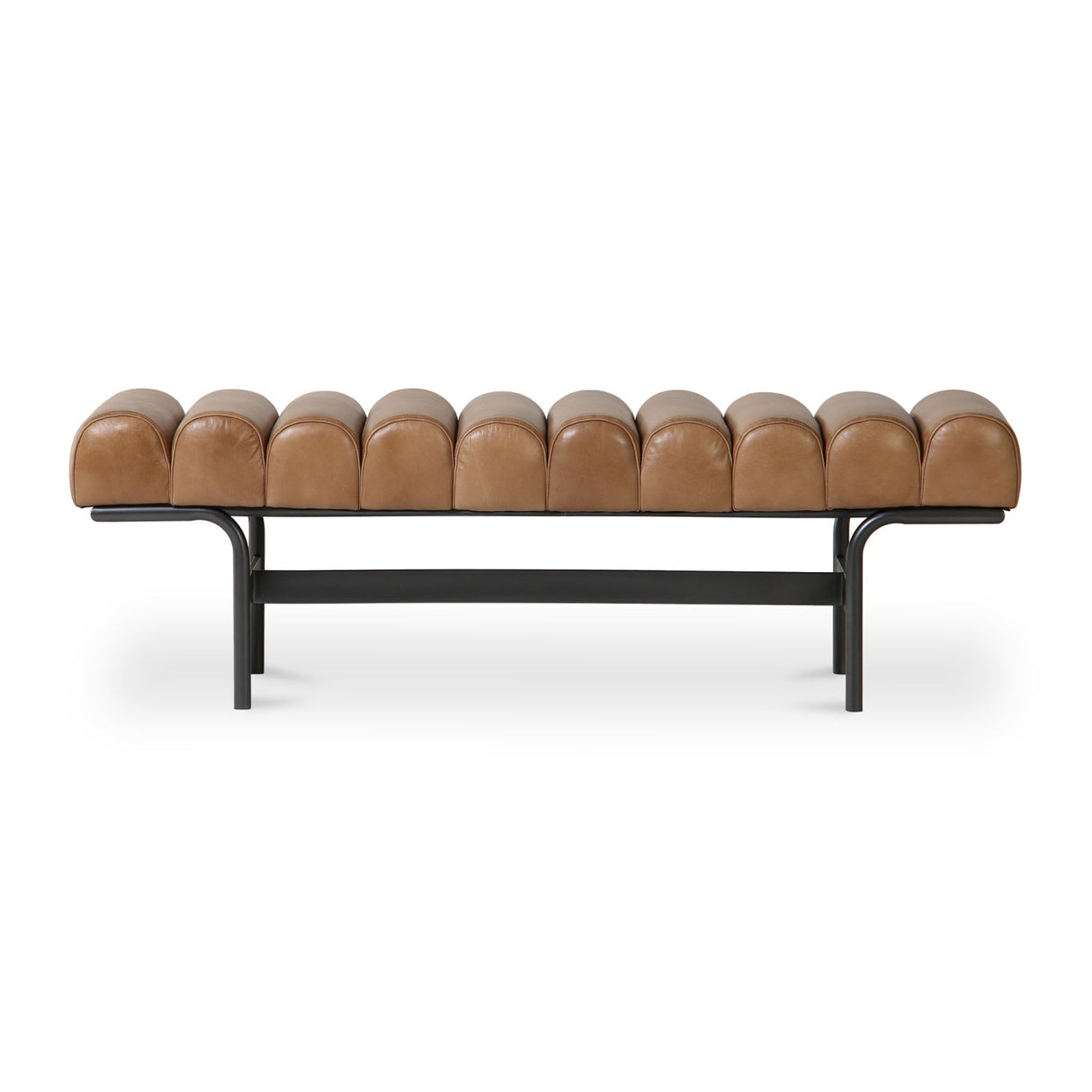 Modern European furniture - Channeled Leather Bench - www.oroa.com