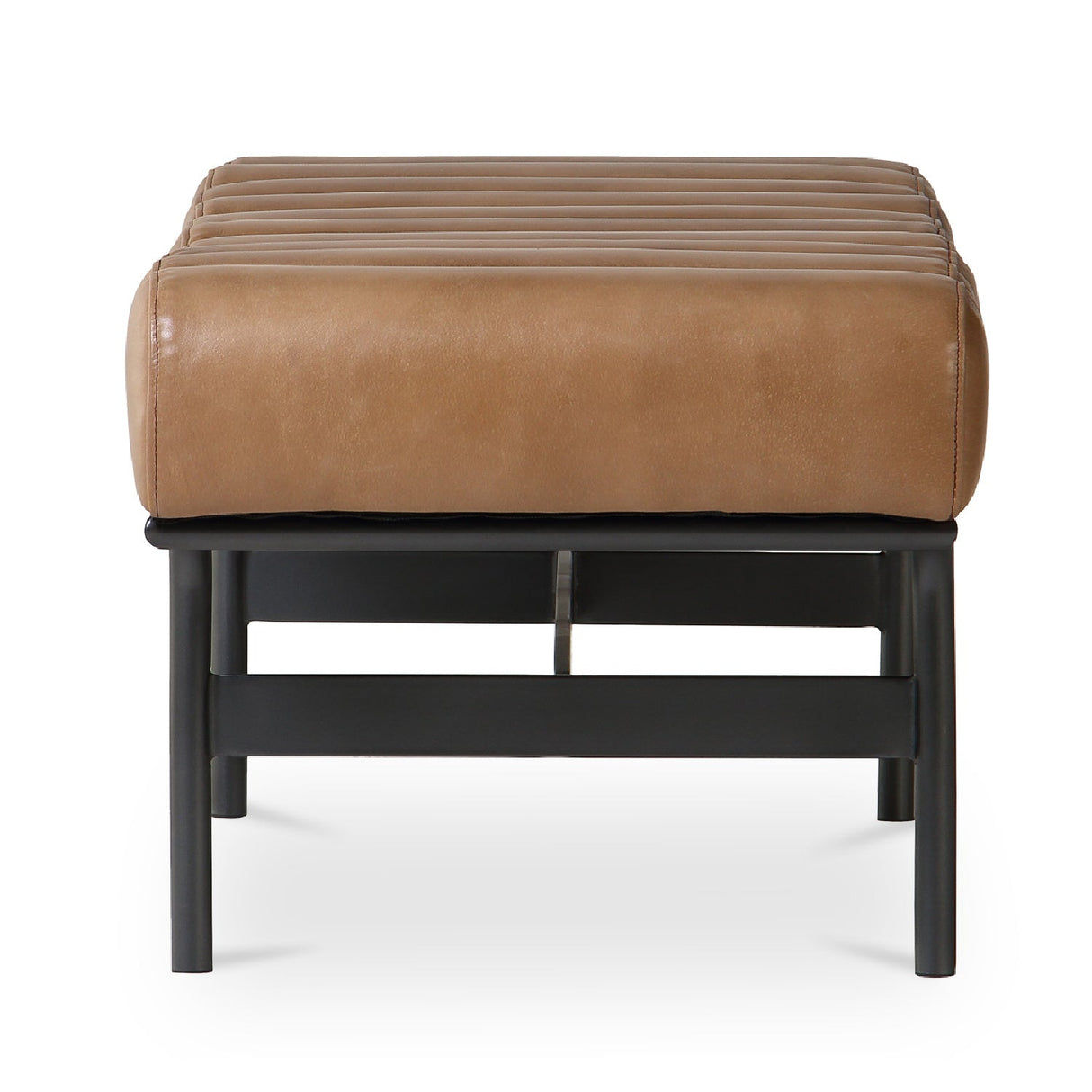Modern European furniture - Channeled Leather Bench - www.oroa.com