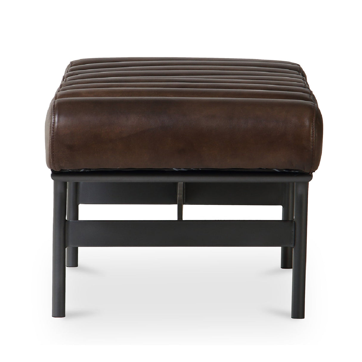 Modern European furniture - Channeled Leather Bench - www.oroa.com